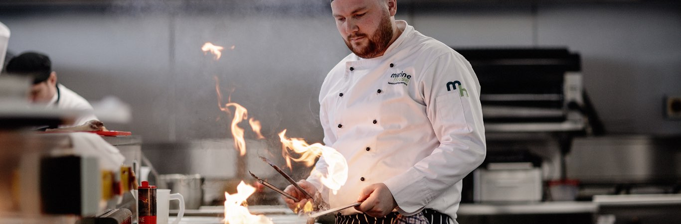 Commis Chef cooking food